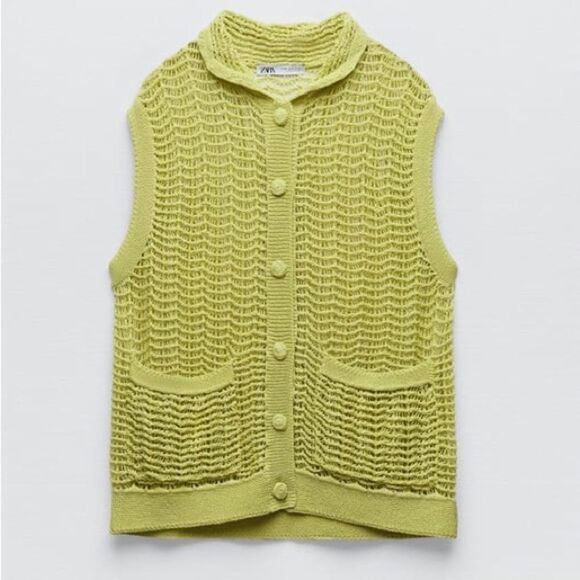 ZARA TEXTURED KNIT VEST LIMITED EDITION - Picture 8 of 10